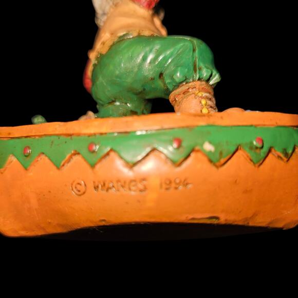 1994 Wangs Santa in Canoe Christmas Ornament Resin Outdoor Adventure Decor - Picture 3 of 3